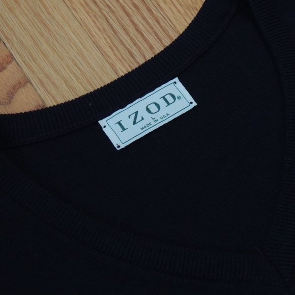 Vintage IZOD Sweater Vest Navy Blue Size Large - Picture 3 of 4